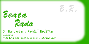 beata rado business card